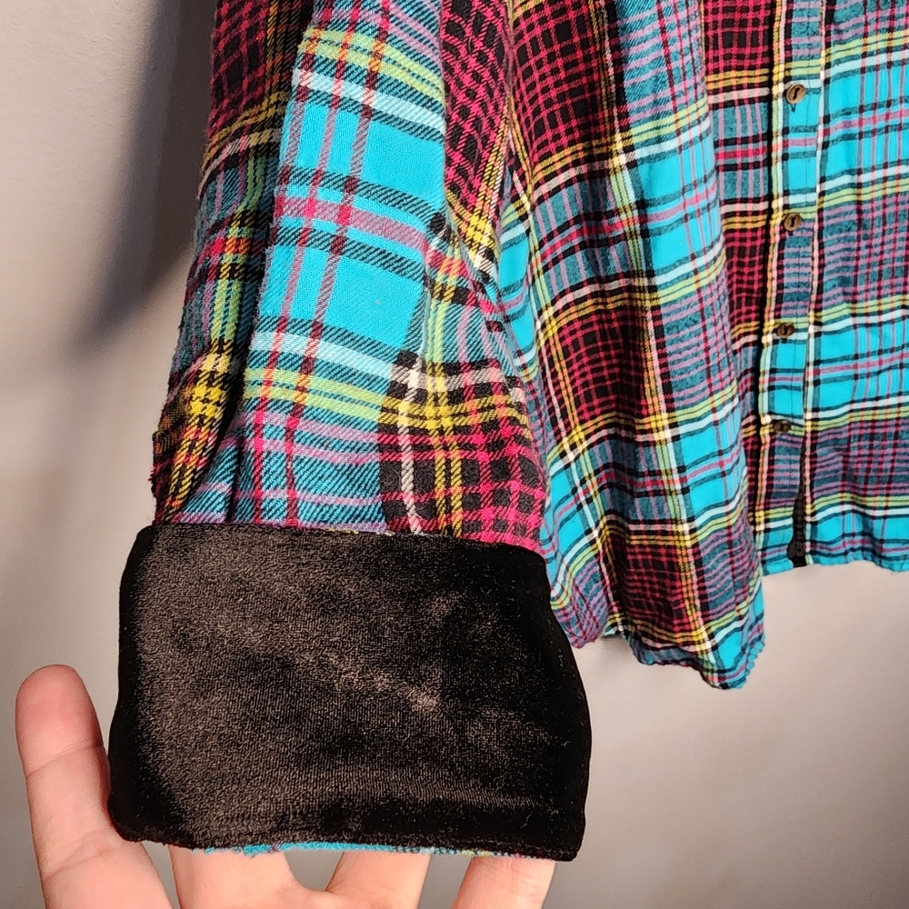 Soft Surroundings Multicolored Button Down Flanne… - image 5